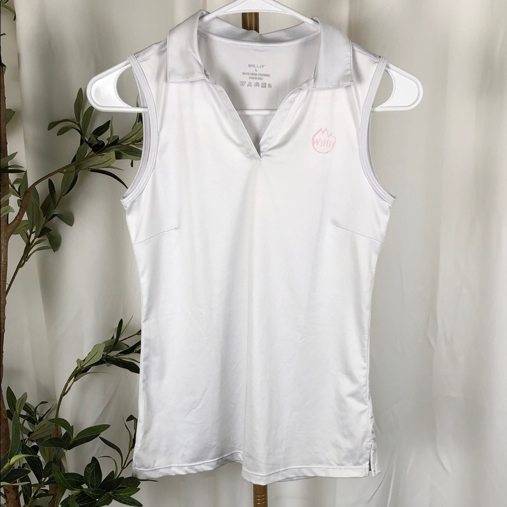 White Sleeveless Polo Shirt (T5)